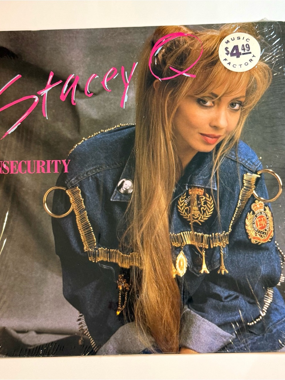 Stacey Q - Security (Blue Vinyl Record Sleeve)